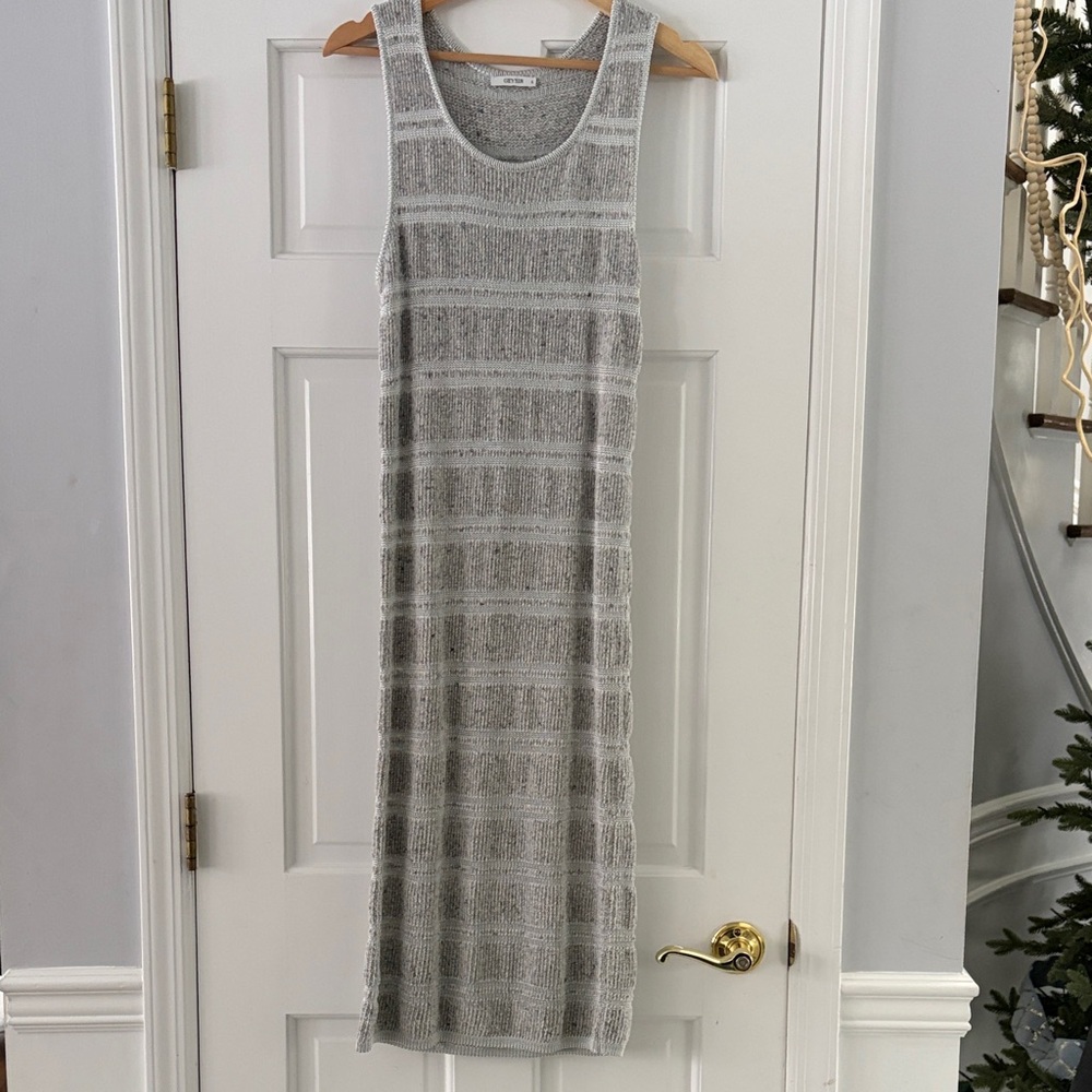 Elegant Gray Midi Dress